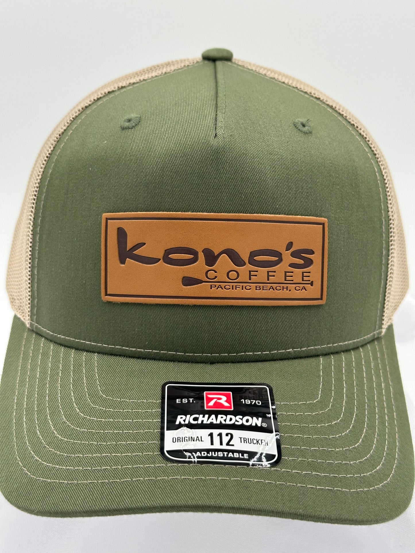 Kono's Logo Hat - Leather Patch, Mesh Back