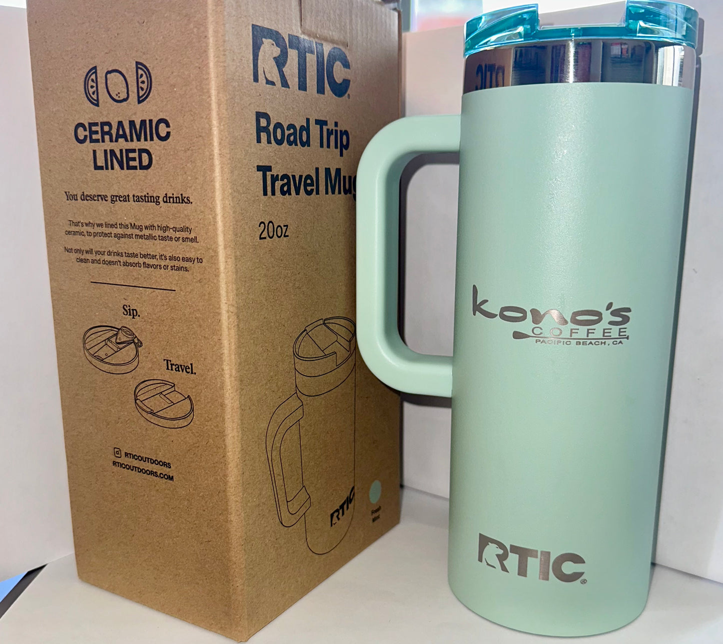 KONO'S 20OZ FRESH MINT TRAVEL MUG
